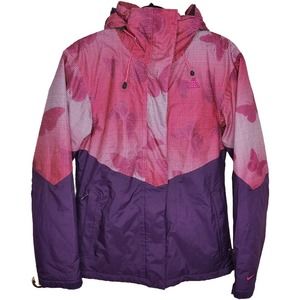 Nike ACG Fit Storm Butterflies Small Women’s Ski Snowboarding Jacket Purple Pink